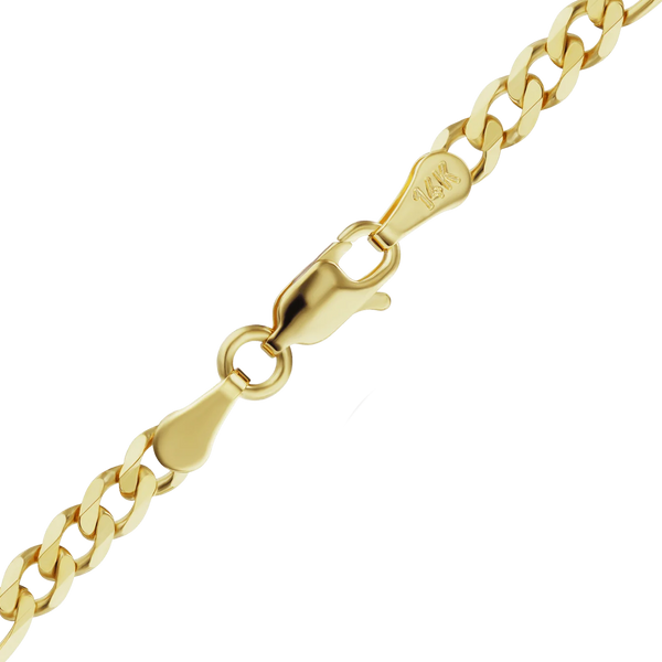 Finished Classic Figaro Necklace in 10K Yellow Gold (3.00 mm)