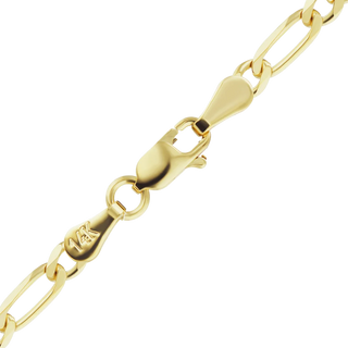 Finished Classic Figaro Anklet in 14K Yellow Gold (1.50 mm - 11.50 mm)