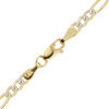 Finished Classic Figaro Anklet in 14K Two Tone Gold (1.80 mm - 3.00 mm)