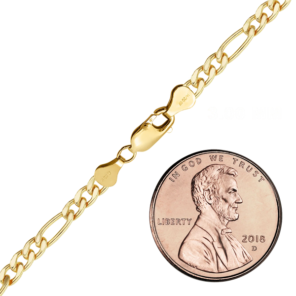 Finished Classic Figaro Bracelet in 14K Gold-Filled (1.50 mm - 5.00 mm)