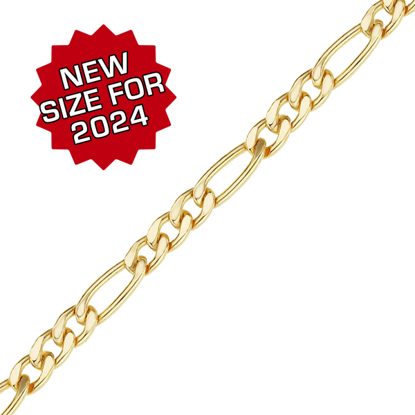 Bulk / Spooled Classic Figaro Chain in 14K Gold-Filled (1.50 mm - 5.00 mm)