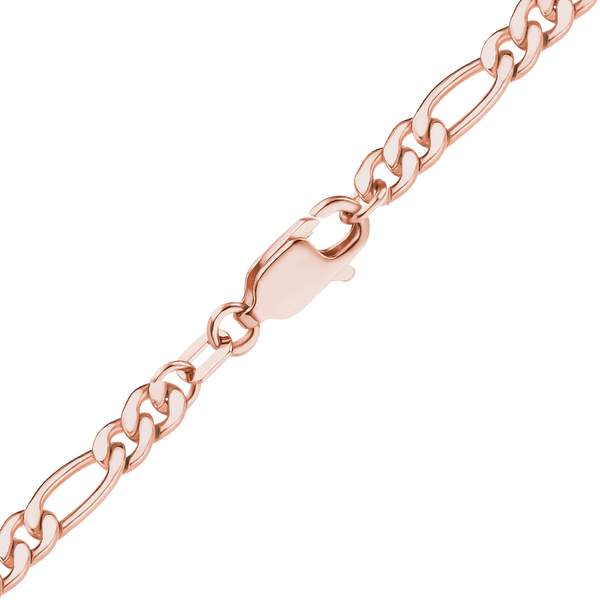 Finished Classic Figaro Bracelet in 14K Pink Gold-Filled (4.00 mm)