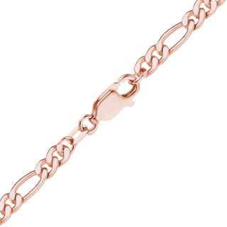 Finished Classic Figaro Anklet in 14K Pink Gold-Filled (4.00 mm)