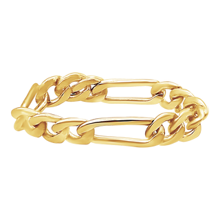 Classic Figaro Chain Ring in Gold-Filled (Sizes 4-12) (2.5 mm - 5.0 mm)