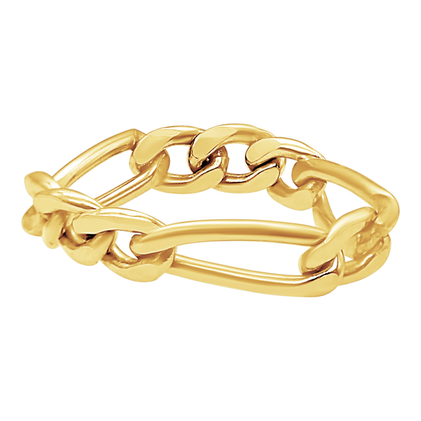 Classic Figaro Chain Ring in Gold-Filled (Sizes 4-12) (2.5 mm - 5.0 mm)