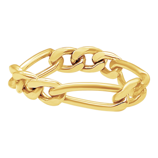 Classic Figaro Chain Ring in Gold-Filled (Sizes 4-12) (2.5 mm - 5.0 mm)