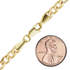 Finished Classic Figaro Hollow Necklace in 14K Yellow Gold (1.80 mm - 6.60 mm)