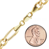 Finished Classic Figaro Hollow Necklace in 14K Yellow Gold (1.80 mm - 6.60 mm)