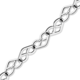 Bulk / Spooled Twisted Heart Chain in Sterling Silver (2.10 mm - 2.90 mm)