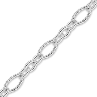 Bulk / Spooled Figaro Baroque Twist Cable Chain in Sterling Silver (3.00 mm - 7.40 mm)