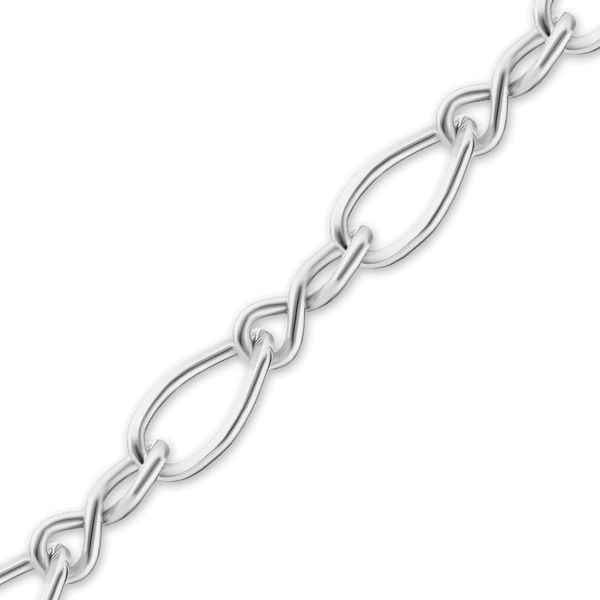 Bulk / Spooled Figure Eight Chain in Sterling Silver (2.30 mm - 5.60 mm)