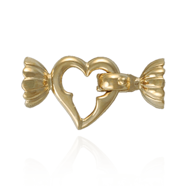 Multi-strand Fold Over Heart Pearl Clasps (8 mm Cup)