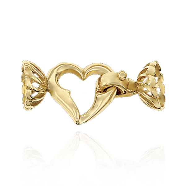 Multi-strand Fold Over Heart Pearl Clasps (8 mm Cup)
