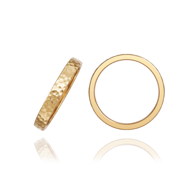 14K Yellow Gold Flat Wedding Bands (2.0 mm - 6.0 mm)