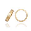 14K Yellow Gold Hammered Flat Wedding Bands (2.0 mm - 6.0 mm)