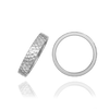 14K White Gold Flat Wedding Bands with Optional Engraving  (4.0 mm)