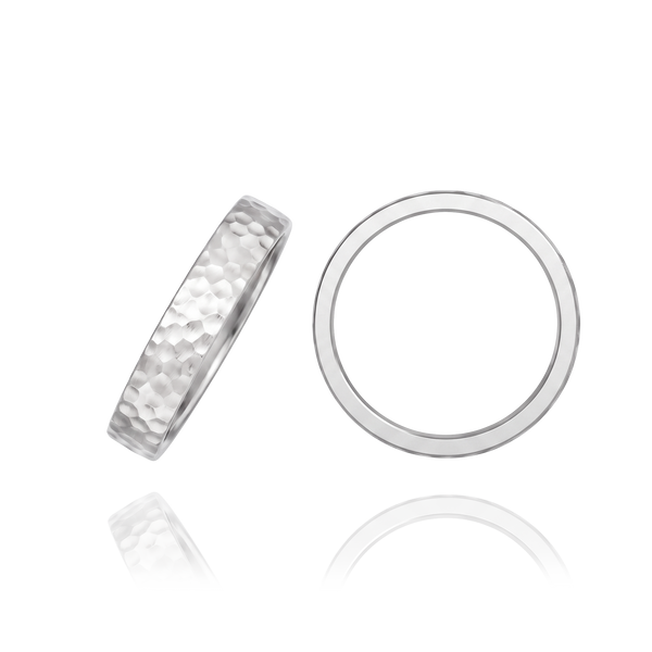14K White Gold Flat Wedding Bands (2.0 mm - 6.0 mm)