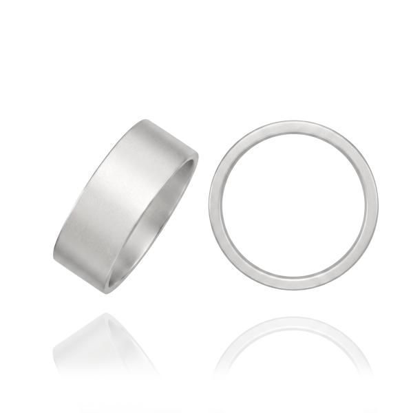 Sterling Silver Flat Wedding Bands (2.0 mm - 8.0 mm)