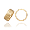 14K Yellow Gold Hammered Flat Wedding Bands (2.0 mm - 6.0 mm)