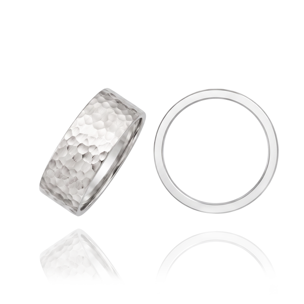 14K White Gold Flat Wedding Bands (2.0 mm - 6.0 mm)