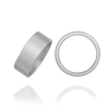 14K White Gold Flat Wedding Bands with Optional Engraving  (6.0 mm)