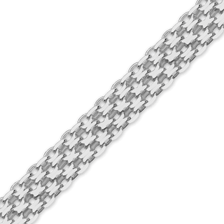 Bulk / Spooled Flat Bizmark Chain in Sterling Silver (3.20 mm - 6.20 mm)