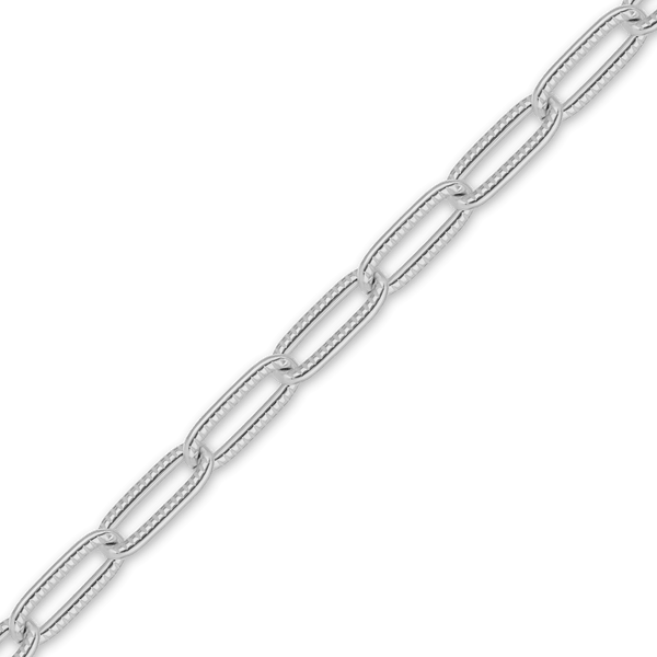 Bulk / Spooled Flat Textured Cable Chain in Sterling Silver (1.60 mm - 3.10 mm)