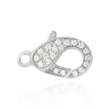 Lobster Locks With Diamonds (11.6 x 21.3 mm)