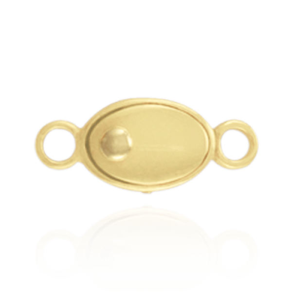 Oval Single Strand Pearl Clasps (13.5 mm)