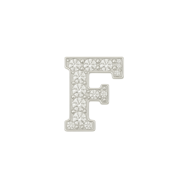 Large Initial Charm with Natural Diamonds Finding in 14K Gold (8 mm)