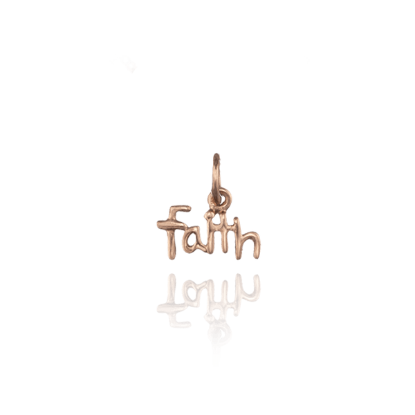 Faith Charm in Sterling Silver (11 x 10mm)