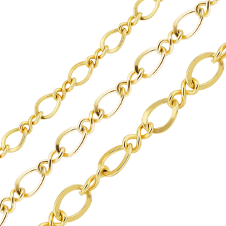 Bulk / Spooled Figure Eight Chain in 14K Yellow Gold (2.30 mm - 3.70 mm)