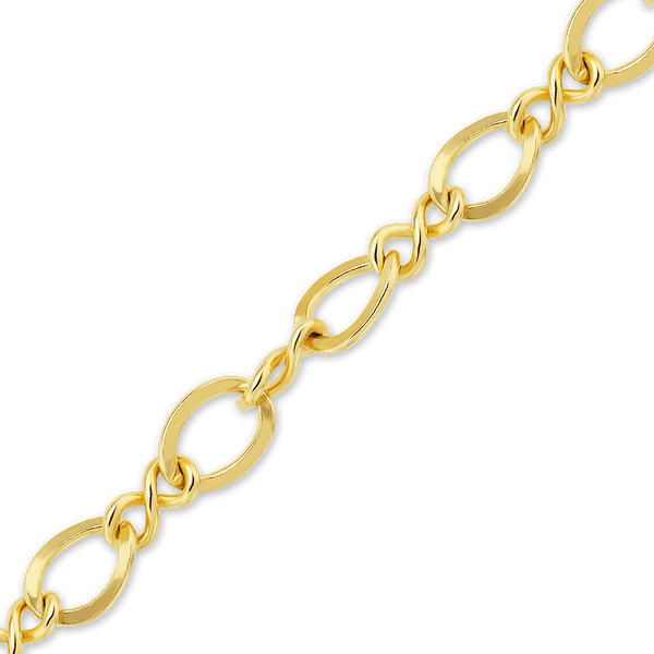 Bulk / Spooled Figure Eight Chain in 14K Yellow Gold (2.30 mm - 3.70 mm)