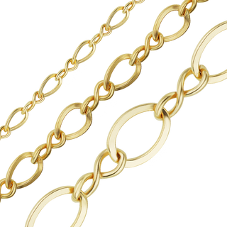 Bulk / Spooled Figure Eight Chain in 14K Gold-Filled (2.30 mm - 5.50 mm)