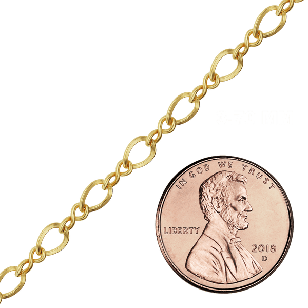 Bulk / Spooled Figure Eight Chain in 14K Gold-Filled (2.30 mm - 5.50 mm)