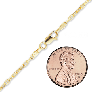 Mollie's AN Chain in 14K Yellow Gold