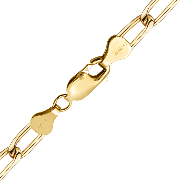 Finished Elongated Curb Bracelet in 14K Gold-Filled (2.90 mm - 5.10 mm)