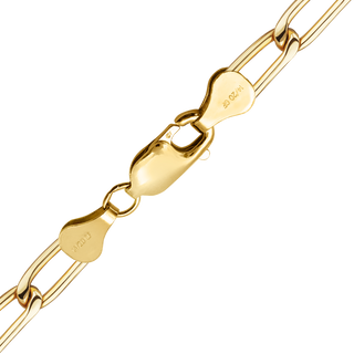 Finished Elongated Curb Anklet in 14K Gold-Filled (2.90 mm - 5.10 mm)