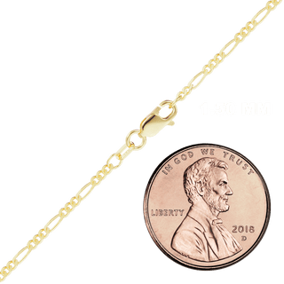 Finished Classic Figaro Necklace in 10K Yellow Gold (1.50 mm - 3.00 mm)