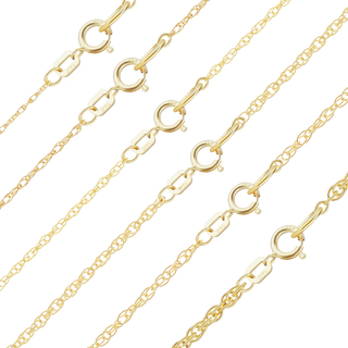 Finished Classic Machine Rope Anklet in 14K Yellow Gold (0.80 mm - 2.00 mm)