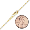 Finished Diamond Cut Cable Figaro Bracelet in 14K Yellow Gold (1.60 mm)