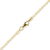 Finished Diamond Cut Round Bead Anklet in 18K Yellow Gold (1.20 mm - 1.90 mm)