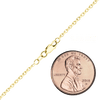 Finished Diamond Cut Round Hollow Cable Necklace in 14K Yellow Gold (1.50 mm - 3.80 mm)