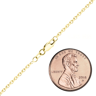 Finished Diamond Cut Round Hollow Cable Necklace in 14K Yellow Gold (1.50 mm - 3.80 mm)