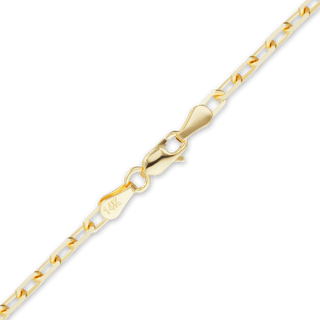 Finished Elongated Diamond Cut Cable Anklet in 14K Yellow Gold (1.00 mm - 5.10 mm)