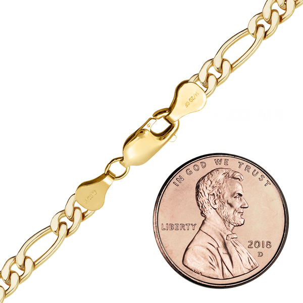 Finished Classic Figaro Bracelet in 14K Gold-Filled (1.50 mm - 5.00 mm)