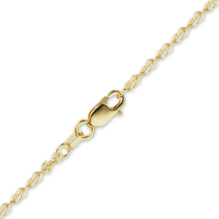 Finished Flat Twisted Cable Bracelet in 14K Yellow Gold (1.62 mm)