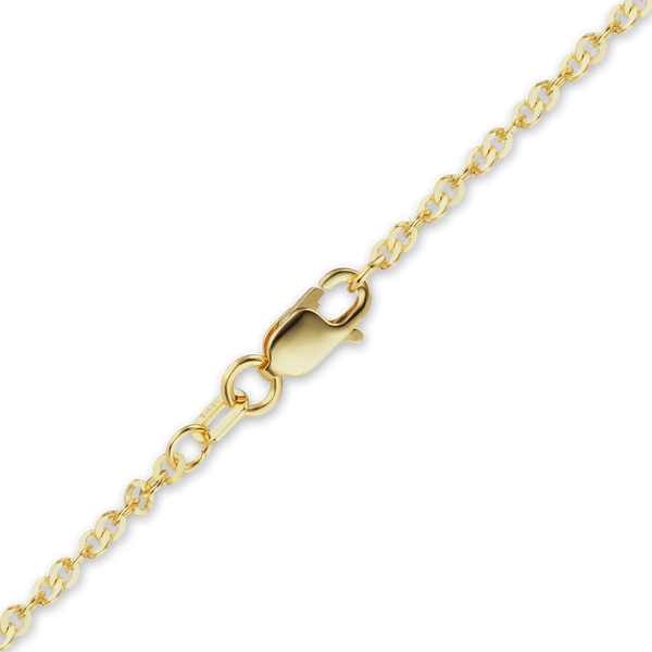 Finished Flat Twisted Cable Bracelet in 14K Yellow Gold (1.62 mm)