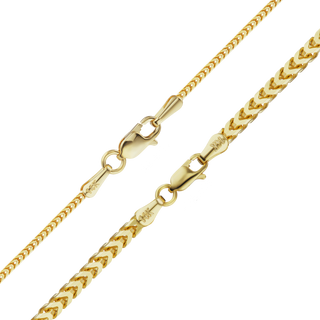 Finished Franco Foxtail Bracelet in 14K Yellow Gold (1.25 mm - 3.20 mm)