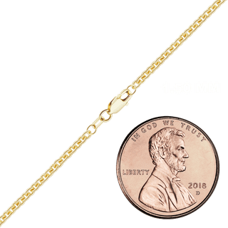 Finished Heavy Round Hollow Cable Necklace in 14K Yellow Gold (1.05 mm - 3.80 mm)